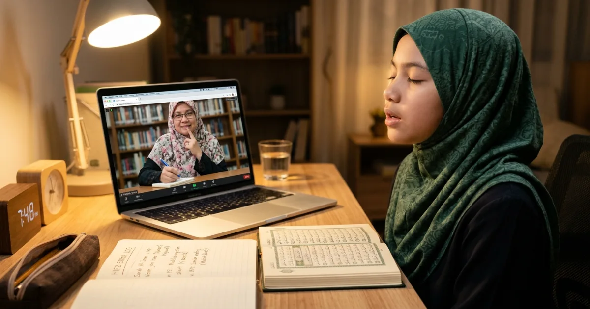 Hifz testing and error repair method for weak verses pauses prompts and similar passages