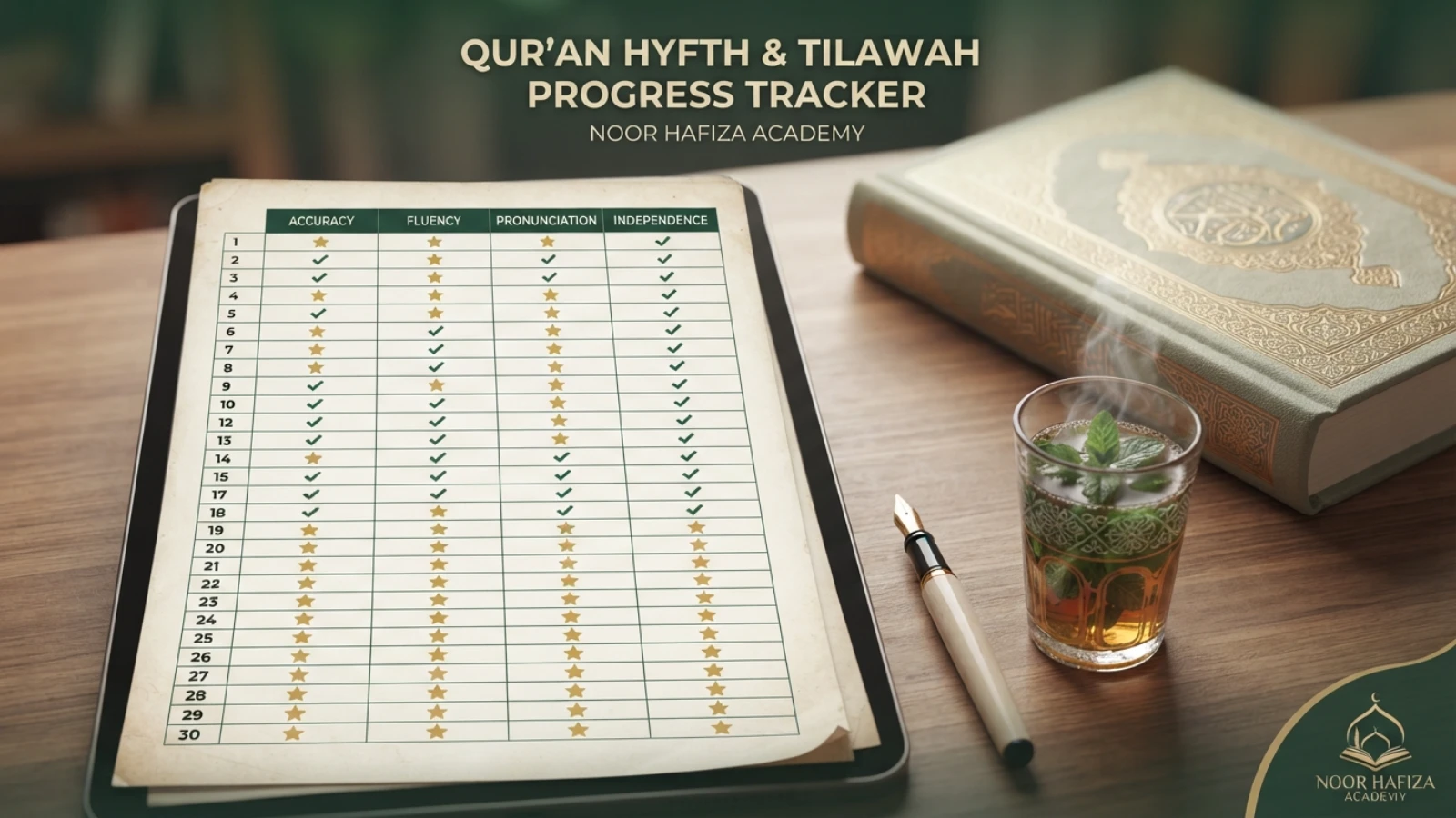 Week four Quran reading plan focusing on longer passages Waqf and independent reading confidence