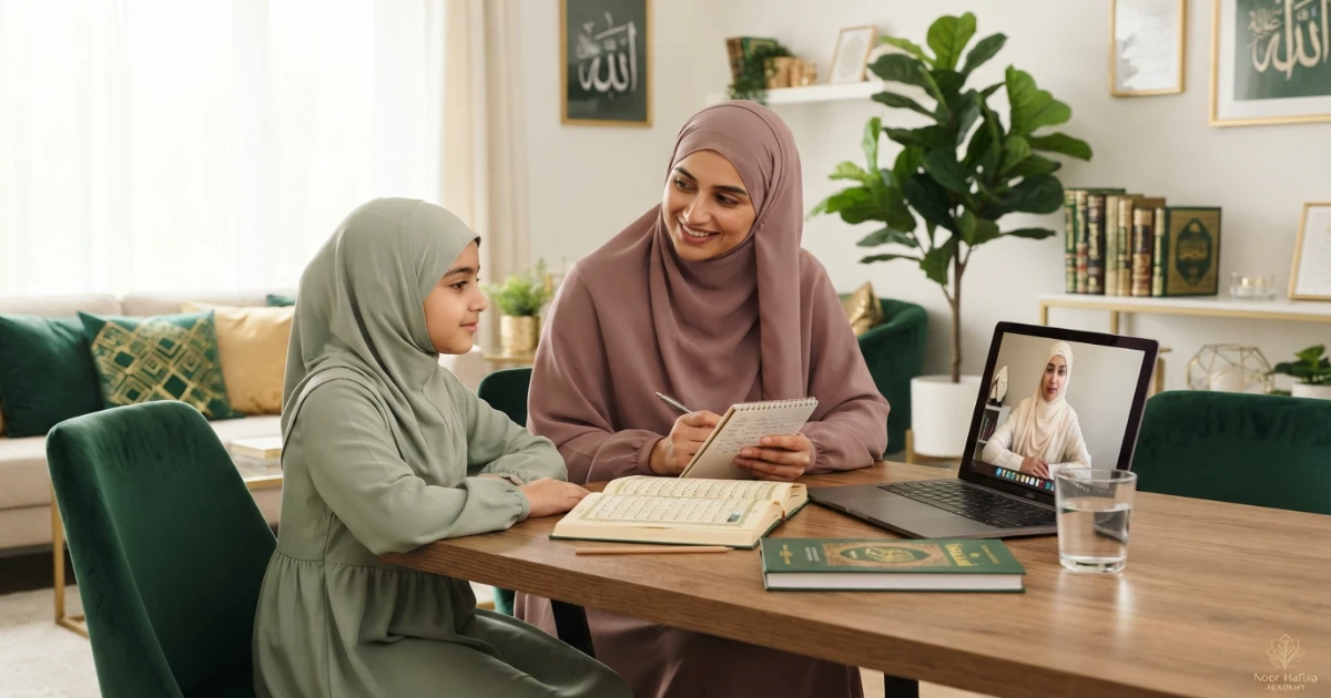 What to do when a child does not want to attend Quran class with a mother and female Quran teacher creating a supportive plan