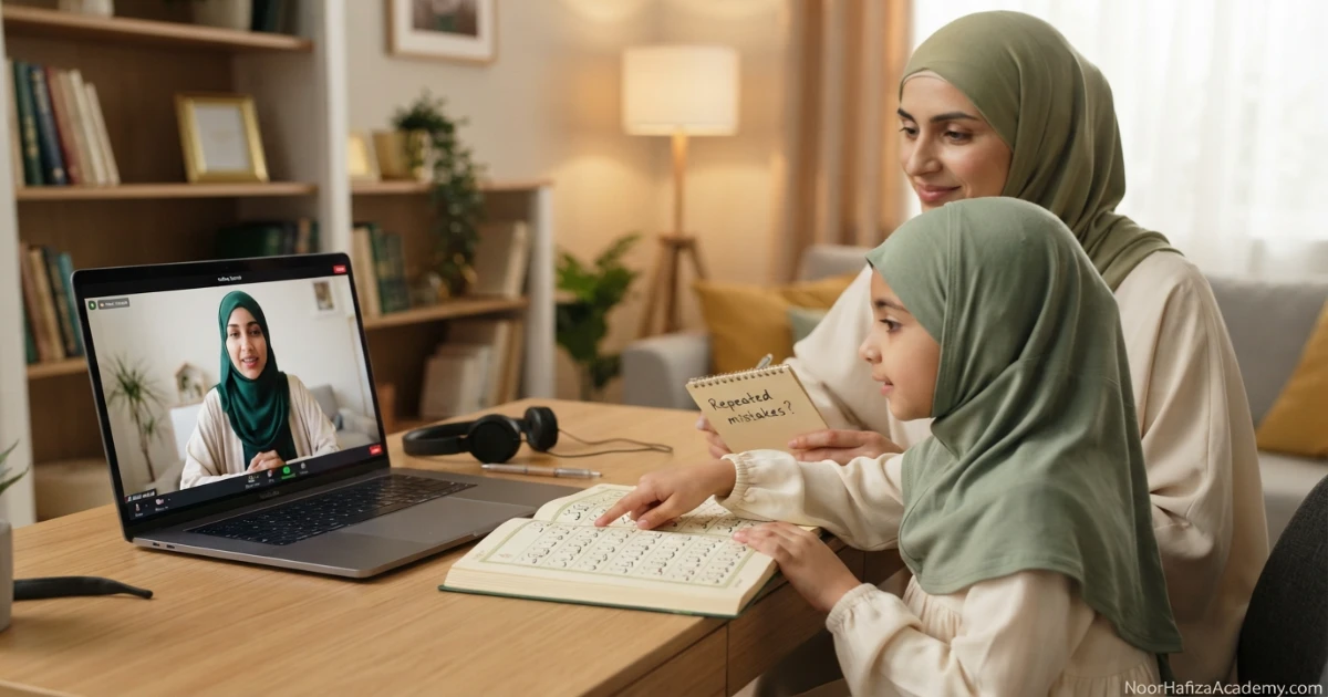 Common Noorani Qaida mistakes parents should notice during a child’s online Quran lesson
