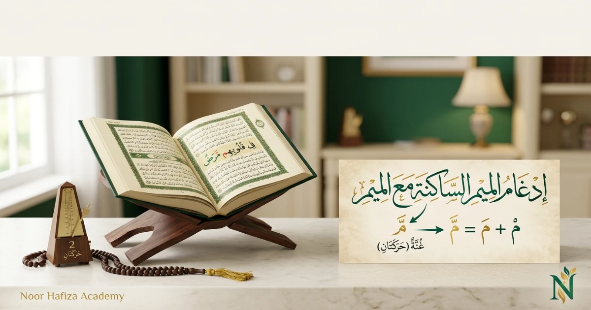 Idgham Shafawi explained when Meem Sakinah comes before another Meem