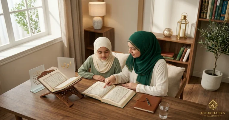 Madd rules in Tajweed explained to a beginner by a female Quran teacher with elongation timing examples
