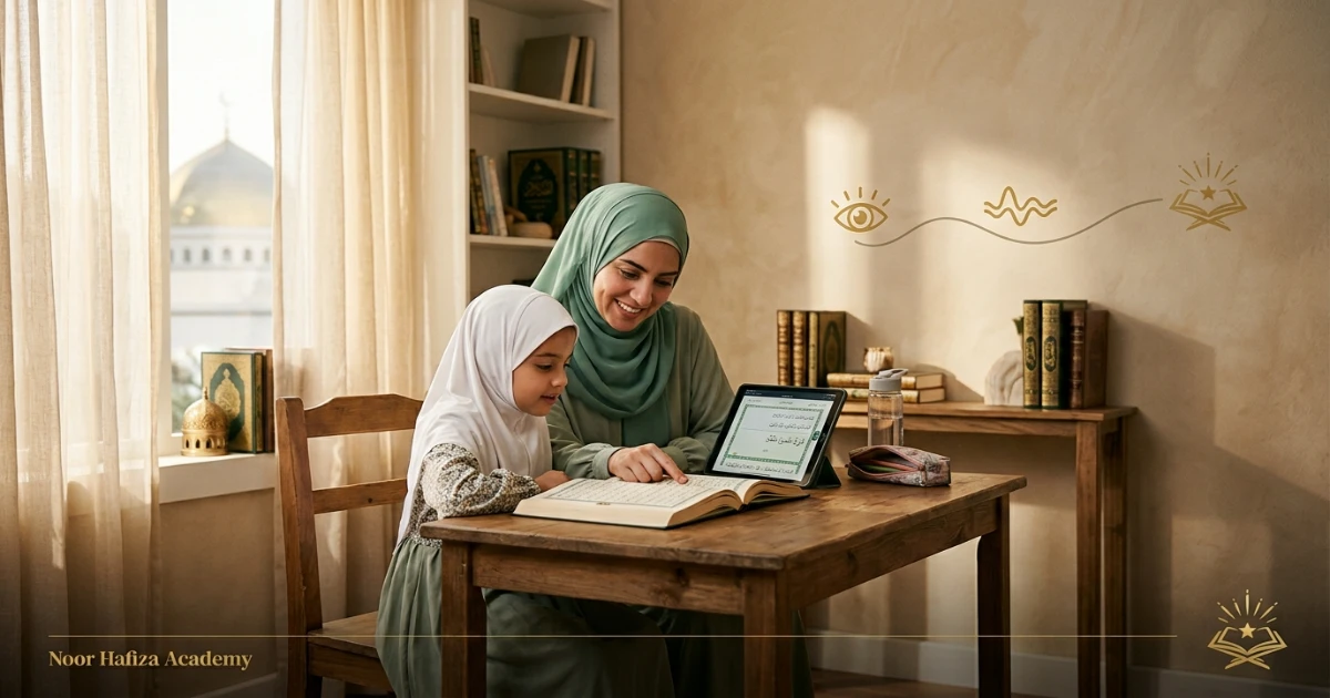 Beginner Meem Sakinah practice plan with rule recognition Ghunnah and Quran reading