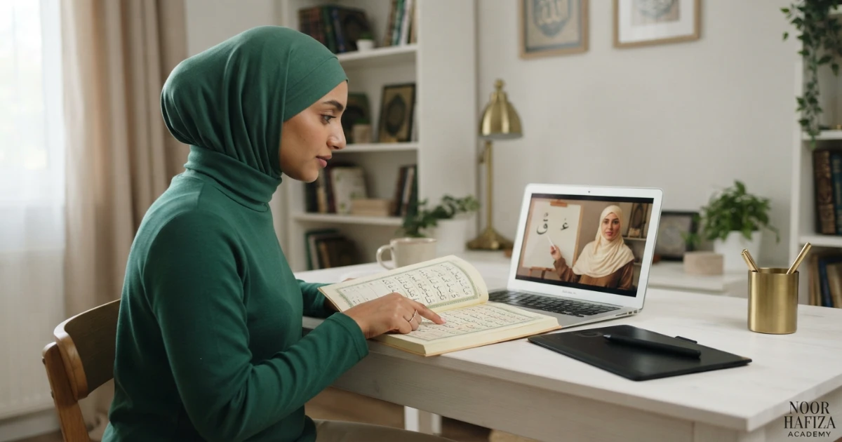 First Quran lessons for new Muslims covering Arabic letters short Surahs pronunciation and prayer recitation