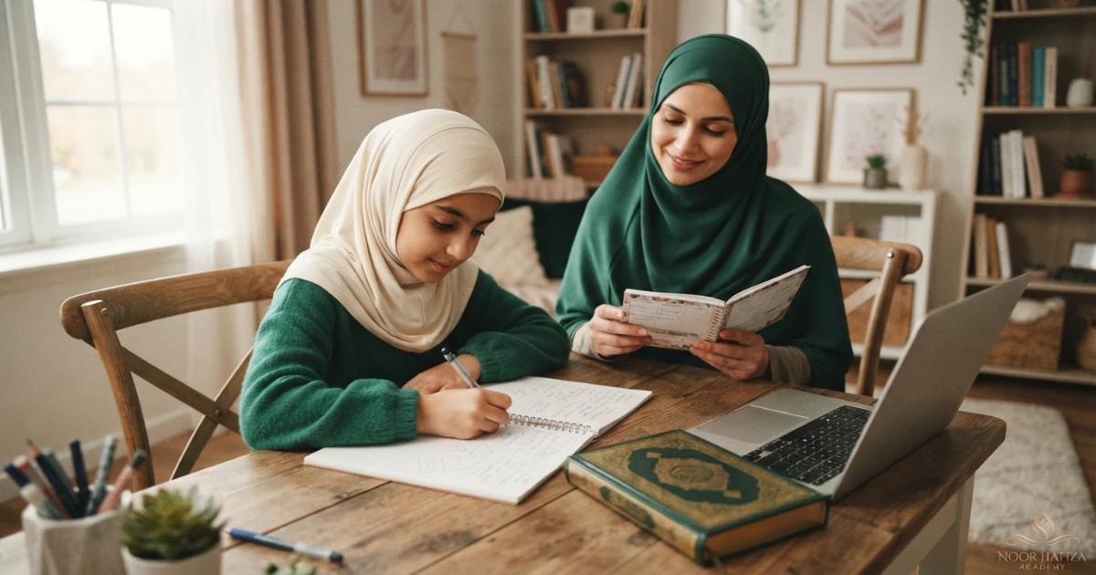 After first online Quran class plan with teacher notes practice goals and next lesson preparation