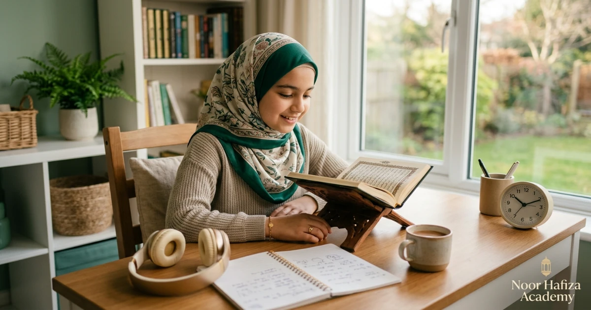 Daily Quran listening and repetition routine for pronunciation fluency and confidence