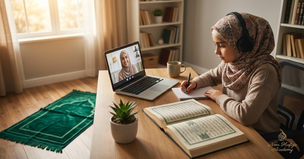 Homeschool Tajweed and Hifz routine with Quran reading memorization revision and teacher feedback