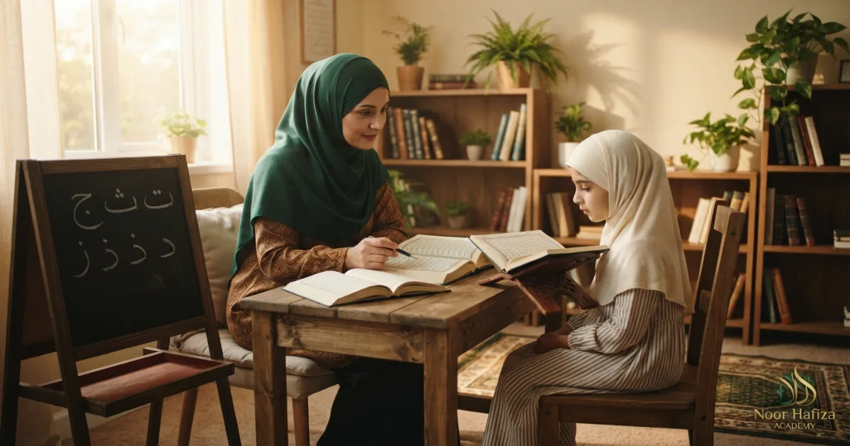 Ikhfa rules in Tajweed explained for beginners with 15 letters and female Quran teacher