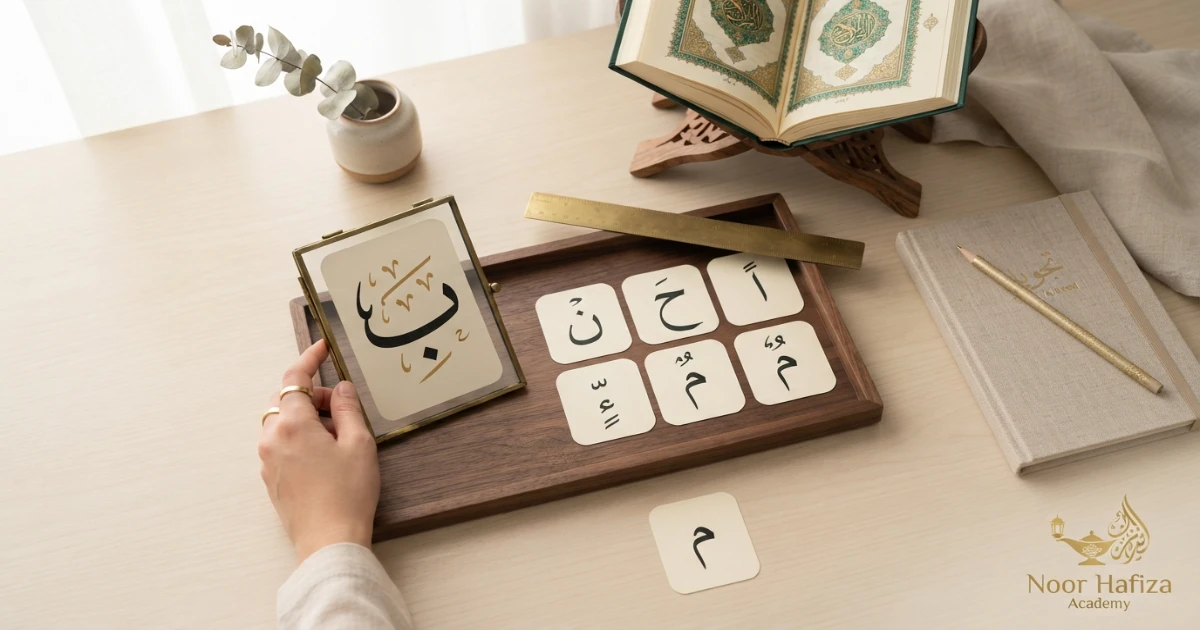 Iqlab letter Ba in Tajweed shown with Noon Sakinah and Tanween rule