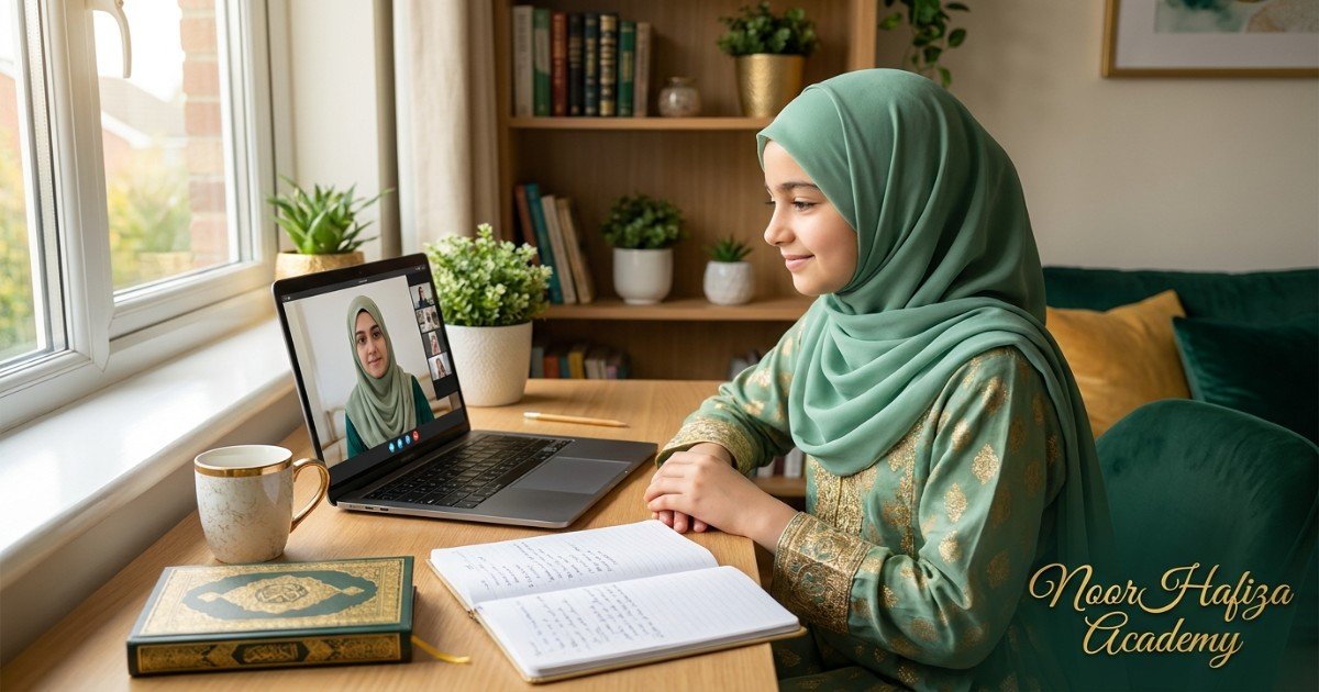 Online Quran classes for homeschool families with female Quran teacher and flexible home learning schedule