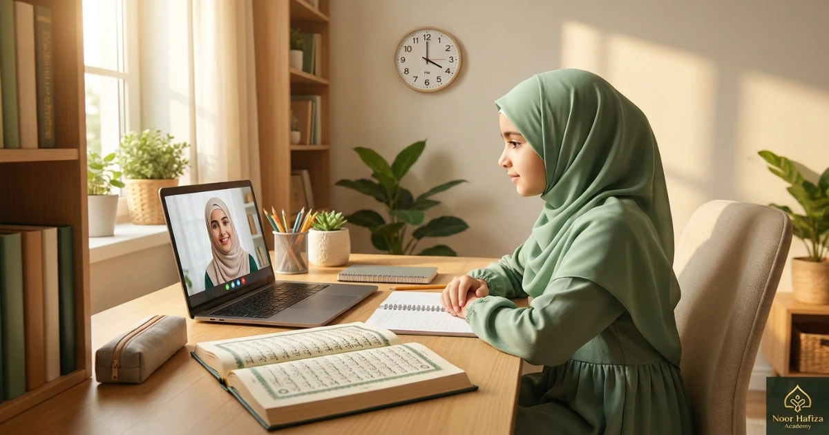 Pacific Time online Quran classes for California and West Coast Muslim families with female Quran teacher