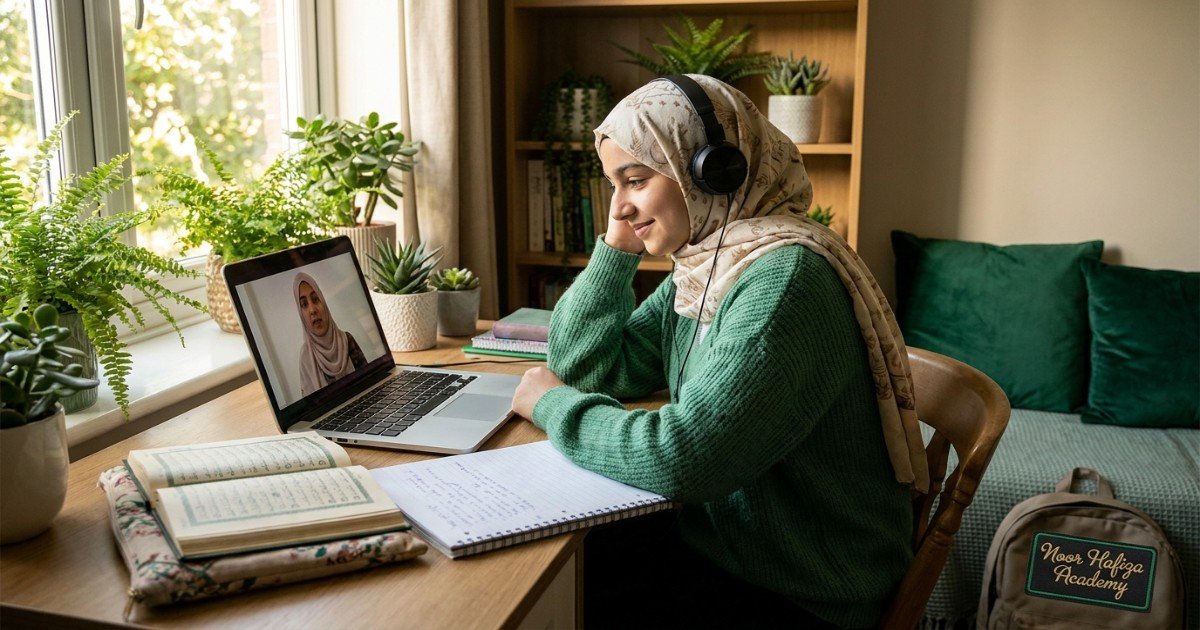 Relevant online Quran lesson for teenagers connecting recitation Tajweed and meaningful discussion