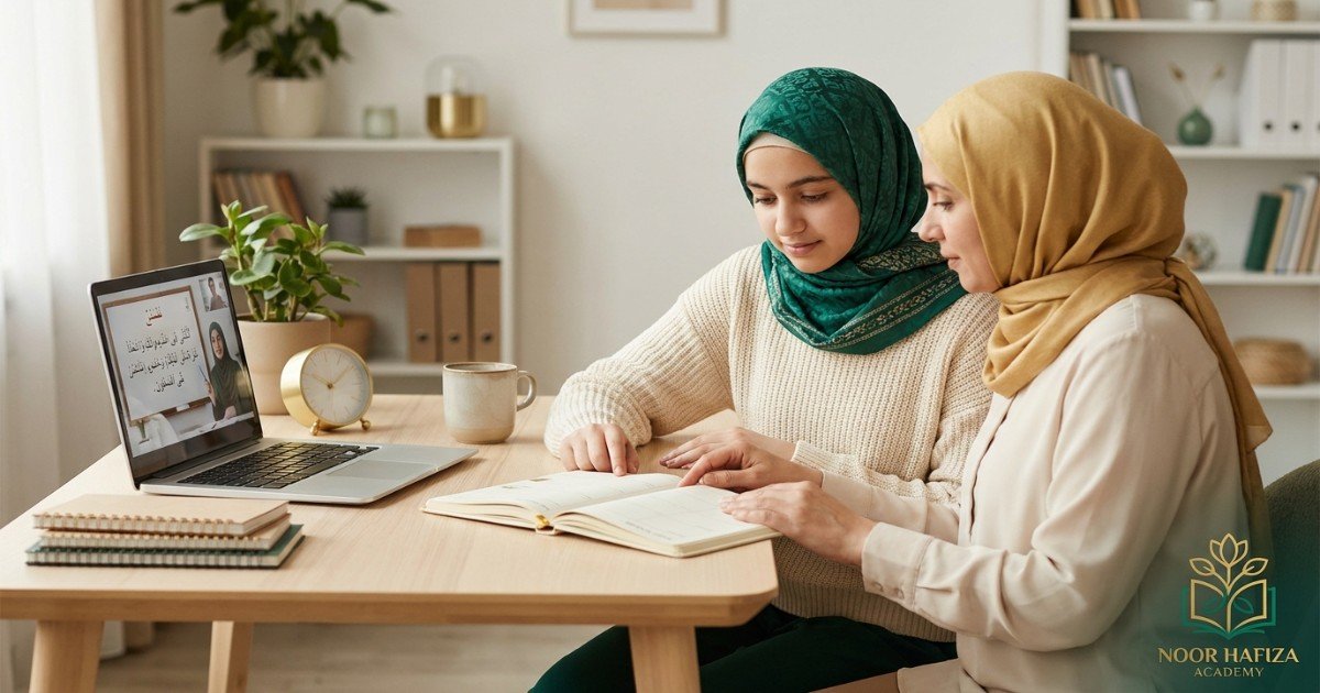 Teen Quran class schedule balancing school homework sports activities and online lessons