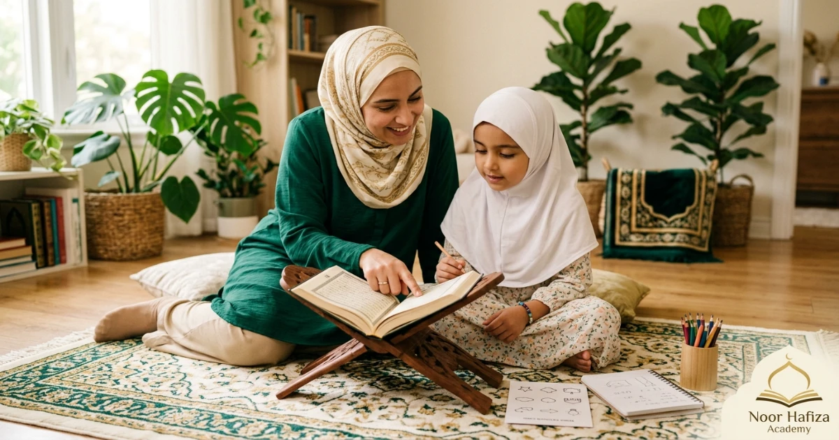 Weekend Quran revision routine for children with parent support and study plan