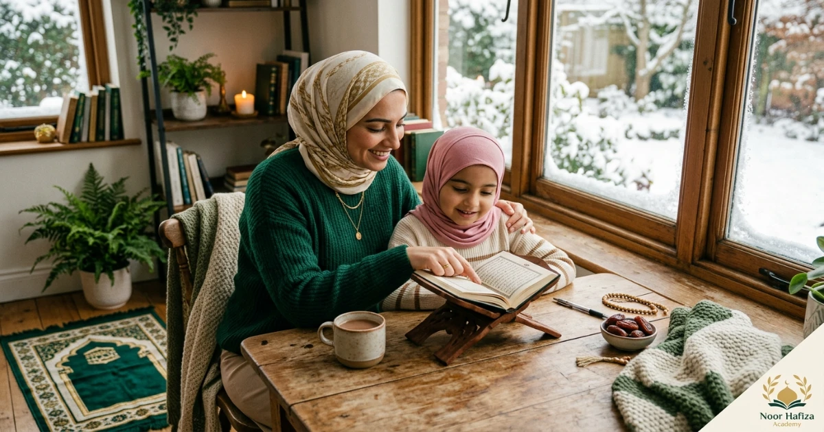 Winter break Quran plan for children with reading Tajweed Hifz and Islamic Studies activities