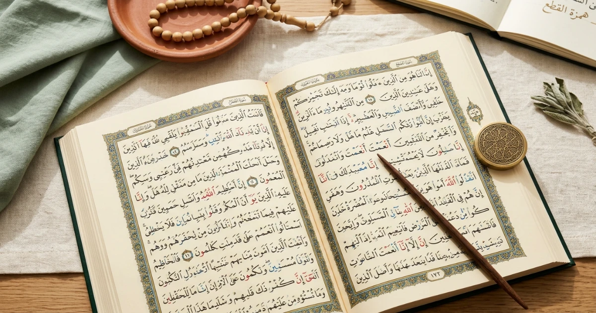 Hamzatul Qat Quran examples with visible Hamzah above or below Alif