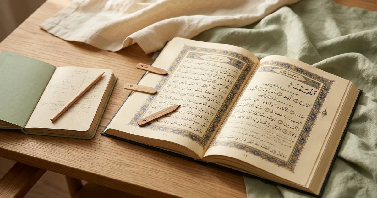 Hamzatul Wasl Quran examples including Alhamdu Ihdina and Istaghfiru