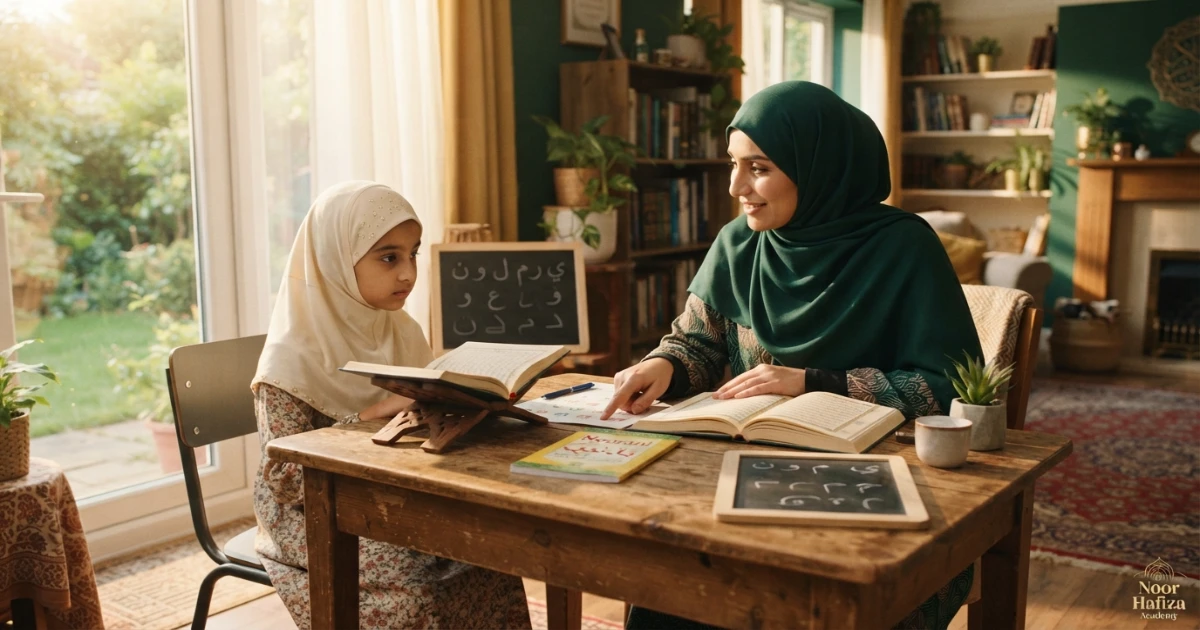 Idgham rules in Tajweed explained for beginners with female Quran teacher and simple letter practice
