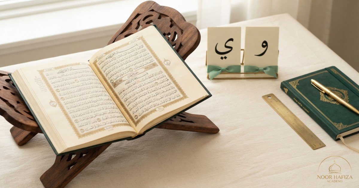 Idgham with Ghunnah letters Ya Noon Meem and Waw grouped as Yanmu